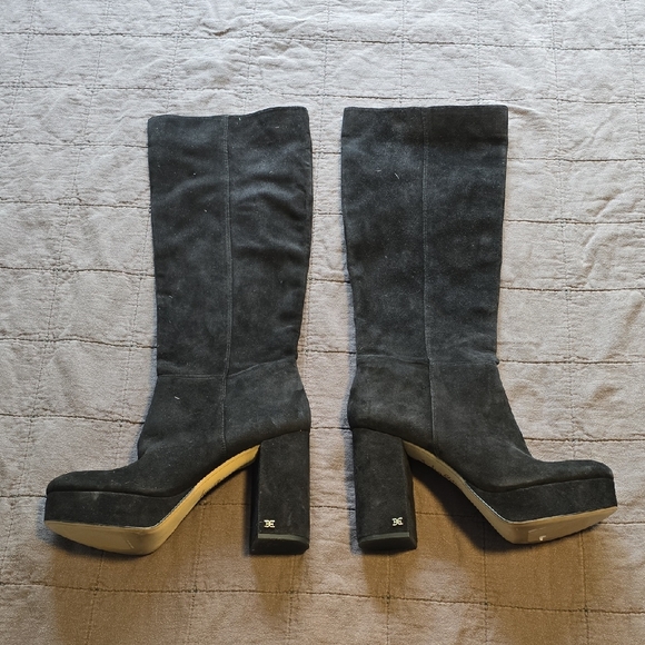 Sam Edelman Shoes - Sam Edleman Abriella Black Suede Knee High Boots
